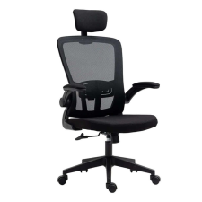 Timeless Tools Ergonomikus irodai szék deréktámasszal, fejtámlával, fekete forgószék