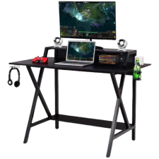 Timeless Tools Gamer íróasztal beépített USB csatlakozóval, fejhallgató és pohártartóval íróasztal