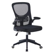 Timelesstools Ergonomikus irodai szék állítható derék- és könyöktámasszal fekete HOP1001660-1 forgószék