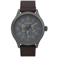 Timex Expedition férfi kronográf karóra, barna szövet szíj, szürke számlap karóra