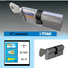 Titán XT nikkel 35X55, 3 kulccsal zár és alkatrészei