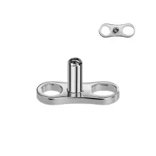  Titánium Microdermal Talp Két Lyukas, Menetméret:1,6mm egyéb ékszer