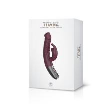 TITANZ 7" SILICONE RECHARGEABLE VIBRATOR IN RUBINE RED vibrátorok