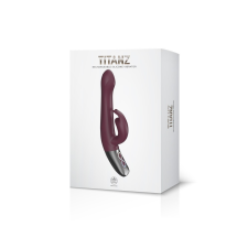 TITANZ 8.5" SILICONE RECHARGEABLE VIBRATOR IN RUBINE RED vibrátorok