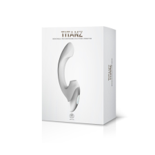  TITANZ 8" SILICONE RECHARGEABLE VIBRATOR IN IVORY WHITE vibrátorok