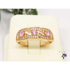  Titka antiallergén köves gyűrű -rózsaszin-18K gyűrű
