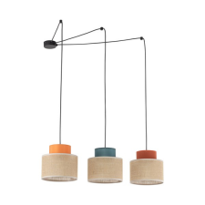 TK Lighting Duo színes-barna függesztett lámpa (TK-3140) E27 3 izzós IP20 világítás