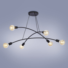 TK Lighting Helix fekete függesztett lámpa (TK-2726) E27 6 izzós IP20 világítás