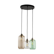 TK Lighting Marco átlátszó-színes függesztett lámpa (TK-3325) E27 3 izzós IP20 világítás