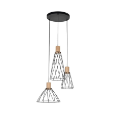 TK Lighting Modesto fekete-barna függesztett lámpa (TK-10188) GU10 3 izzós IP20 világítás