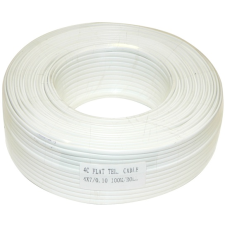  TM-KL 4C 4 erű lapos távközléstechnikai vezeték fehér 100 m tok és táska