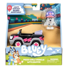 TM Toys Bluey: Autó Pizza Muffin figurával játékfigura