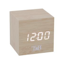 TNB JOY fa borítású, kocka alakú LED kijelzős ébresztőóra (TNB112151) ébresztőóra