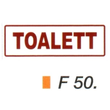  Toalett F50 információs címke