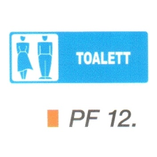  Toalett PF12 információs címke