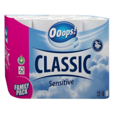  Toalettpapír OOOPS! Classic Sensitive 3 rétegű 24 tekercs higiéniai papíráru