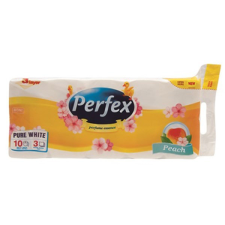  Toalettpapír PERFEX 3 rétegű 10 tekercses barack higiéniai papíráru