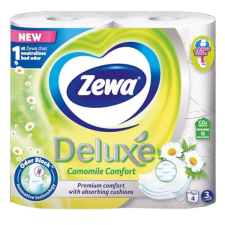  Toalettpapír ZEWA Deluxe 3 rétegű 4 tekercses Camomile Comfort higiéniai papíráru