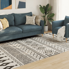  többszínű bel/kültéri csúszásgátló rövidszálú szőnyeg 190x300cm lakástextília