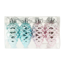  Toboz akasztós, glitteres 13x9,2x7,5 cm S/12 dekorációs kellék