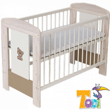TODI Teddy 60*120 cm kiságy - szil/cappuccino/vanília kiságy, babaágy