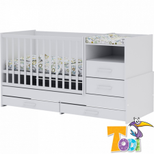 TODI White Bunny – 5 az 1-ben multifunkciós kombiágy kiságy, babaágy