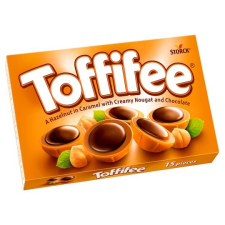 Toffifee mogyoró karamellben, mogyorós nugátkrémmel és csokoládéval 125 g csokoládé és édesség