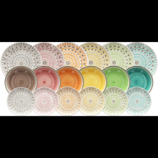 TOGNANA étkészlet 18 db LOUISE CAPETOWN MULTIC. (LS17018M064) tányér és evőeszköz