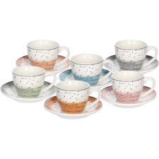 TOGNANA IRIS SIENNA kávéscsészekészlet csészealjakkal, 6 db, 80 ml bögrék, csészék