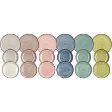 TOGNANA URBAN PASTEL étkezőgarnitúra, 18 db tányér és evőeszköz