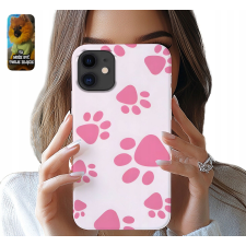 TOK ALMA IPHONE 12 - KUTYA RÓZSASZÍN MANCS NŐI DESIGN tok és táska