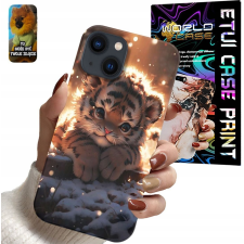 TOK ALMA IPHONE 15 PLUS - ARANYOS TIGRIS TIGRIS ÁLLATOKKAL tok és táska