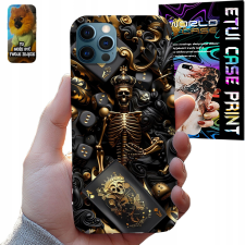 TOK APPLE IPHONE 13 PRO - PÓKER KASZINÓ KÁRTYÁK KIRÁLY CSONTVÁZ + ÜVEG tok és táska