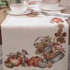  Tök mintás gobelin asztalterítő Natúr 45x140 cm +/-5% lakástextília