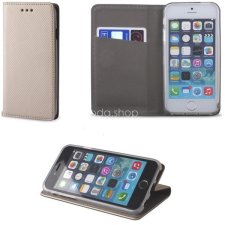 TokShop LG K30 (2019), Oldalra nyíló tok, stand, Smart Magnet, arany tok és táska