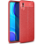 TokShop Samsung Galaxy A02 SM-A022F, Szilikon tok, bőrhatású, varrásminta, piros