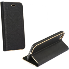 TokShop Samsung Galaxy A55 5G SM-A556B, Oldalra nyíló tok, stand, Luna Book, fekete tok és táska