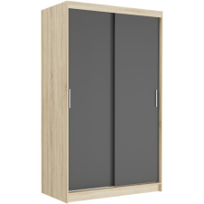  Tolóajtós gardróbszekrény VEGA III. 120x200x60 - sonoma, antracit bútor