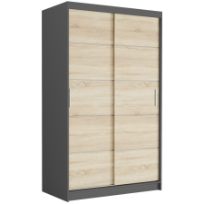  Tolóajtós gardróbszekrény VEGA IV. 120x200x60 - antracit, sonoma bútor