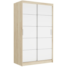  Tolóajtós gardróbszekrény VEGA IV. 120x200x60 - sonoma, fehér bútor