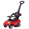  Tolókaros kisautó, 3 az 1-ben, zenélő-világító bébitaxi, piros
