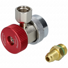  Töltő csatlakozó autóklíma R134a M12x1,5 HP (piros) EGYSZERŰ, átalakítóval kisháztartási gépek kiegészítői