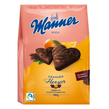  Töltött ostya MANNER szív narancsos 300g csokoládé és édesség