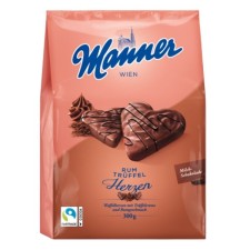 Töltött ostya MANNER szív rumos trüffeles 300g csokoládé és édesség