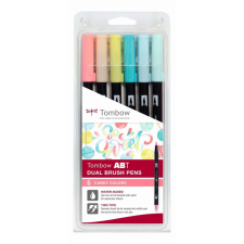 TOMBOW ABT Dual Brush Pen Kéthegyű filctoll készlet - Candy colours (6 db) filctoll, marker