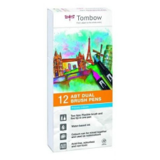 TOMBOW Ecsetfilc - Kéthegyű filctoll készlet , Tombow ABT Dual Brush Pen / Primary - (12 db) filctoll, marker