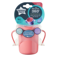 Tommee Tippee 360° Easiflow Csőröspohár Fogantyúval, Rózsaszín, 200 ml babaétkészlet