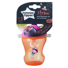 Tommee Tippee Csepegésmentes szívószálas itatópohár Straw Cup 230ml 7m+, Pink itatópohár