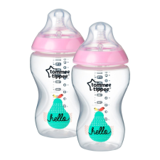 Tommee Tippee Közelebb a természeteshez BPA-mentes cumisüveg 340ml duo rózsaszín cumisüveg