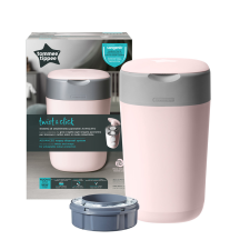 Tommee Tippee pelenkacsomagoló Twist and Click rózsaszín pelenkatartó vödör